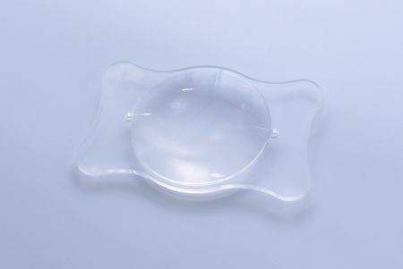 Lente LSR de grau óptico - Esta lente de borracha de silicone de grau óptico é usada para simular diferentes distâncias focais para os olhos.